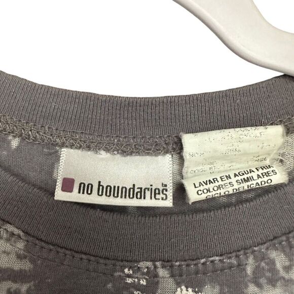 Vintage No Boundaries Tie Dye Peace Love Crewneck Tee Women's L Gray Y2K - Picture 3 of 7